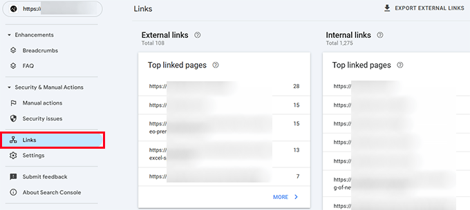 Google Search Console Links reports Google Search Console Links reports