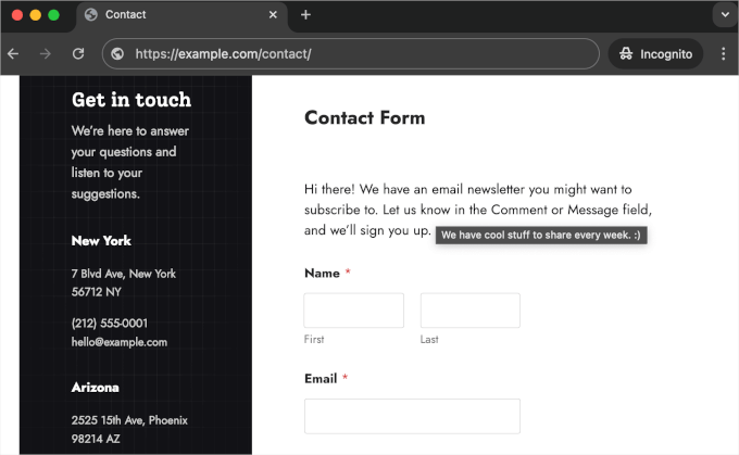 livewebsite-wpforms-withcustomhtml WPForms with custom HTML on a live website