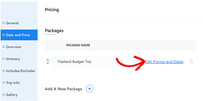 Edit pricing and dates Edit pricing and dates