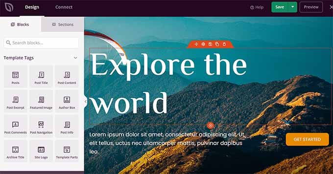 Edit SeedProd's travel theme Edit SeedProd's travel theme