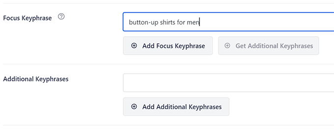 Adding focus keyphrase for your blog post Adding focus keyphrase for your blog post