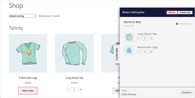 Subscription Box Shop Page Subscription Box Shop Page