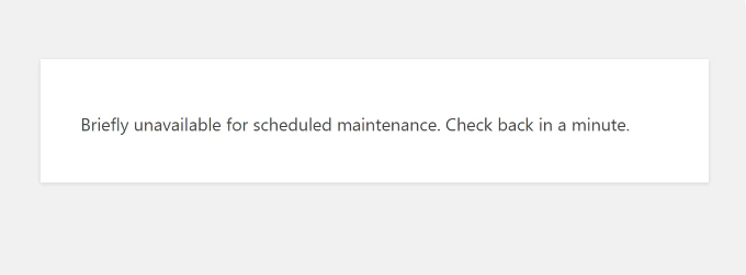 Briefly unavailable for maintenance error Briefly unavailable for maintenance error