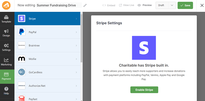 Payment integrations in Chariable Payment integrations in Chariable