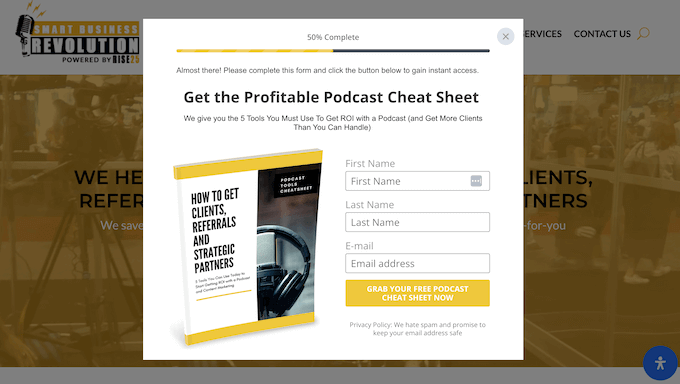 An example of a resource guide, used to capture leads An example of a resource guide, used to capture leads