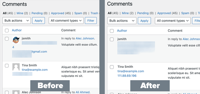 Comments page without Gravatar images Comments page without Gravatar images