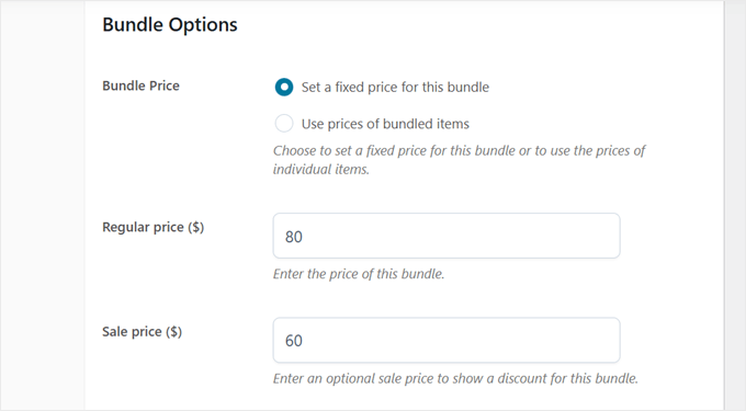 Choosing bundle pricing type with the YITH plugin Choosing bundle pricing type with the YITH plugin