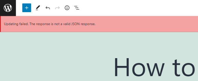 View JSON error in block editor View JSON error in block editor