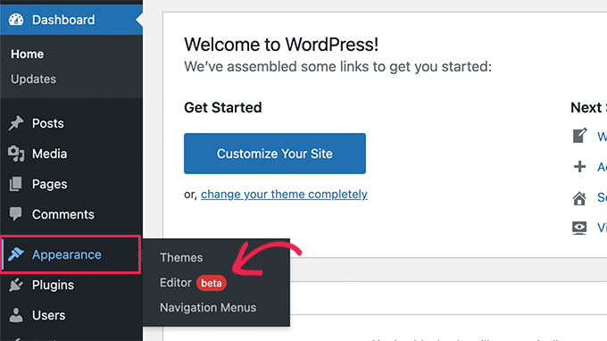 Launching site editor in WordPress 5.9 Launching site editor in WordPress 5.9