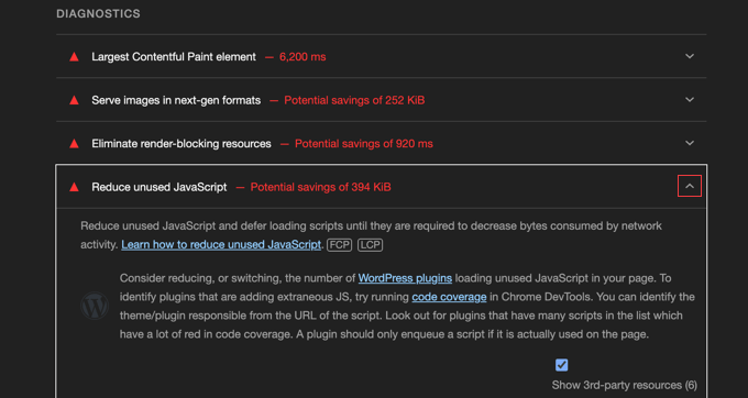 Google Lighthouse Performance Report Diagnostics Google Lighthouse Performance Report Diagnostics