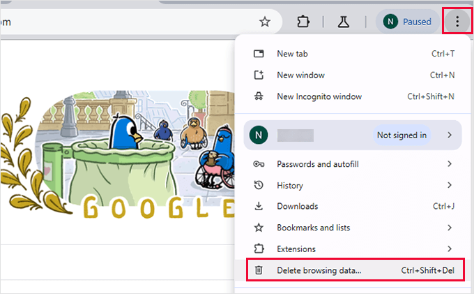 Clear cache in Google chrome Clear cache in Google chrome
