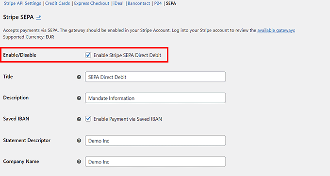 enable-sepa-payment Enable SEPA Payments for your WooCommerce store