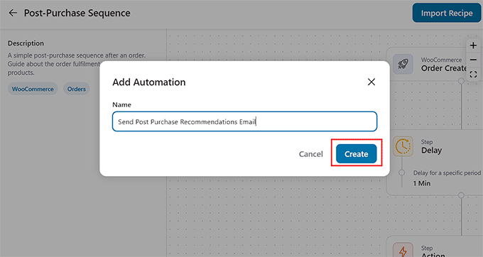 Import a recipe and add a name for it Import a recipe and add a name for it