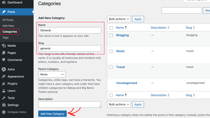 Adding a New Category Adding a New Category