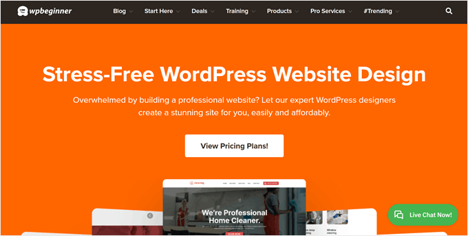 WPBeginner Pro Services for designing a custom WordPress site WPBeginner Pro Services for designing a custom WordPress site