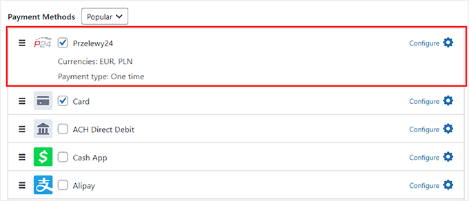 Add Przelewy24 as a payment option in WP Simple Pay Add Przelewy24 as a payment option in WP Simple Pay