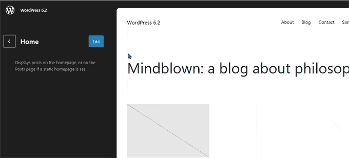 Site editor navigation Site editor navigation