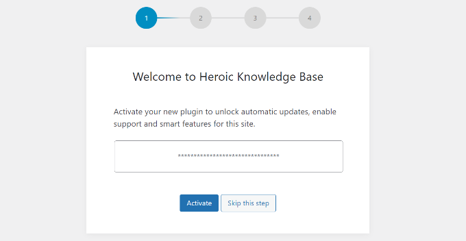 Enter Heroic knowledge base license key Enter Heroic knowledge base license key