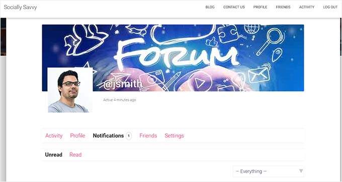 Profile page preview Profile page preview