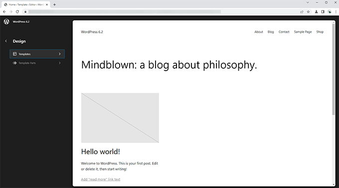 Template browser Template browser
