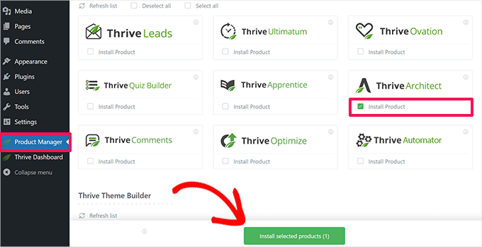 Install Thrive Architect Install Thrive Architect