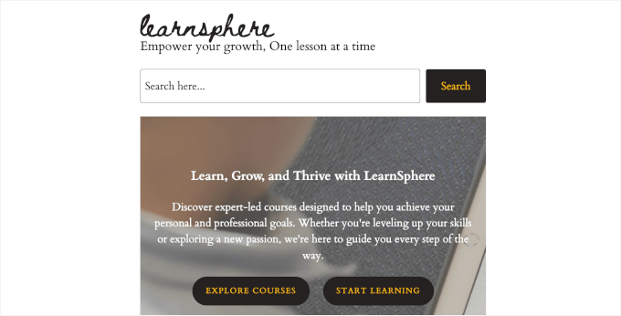 Previewing custom homepage Previewing custom homepage