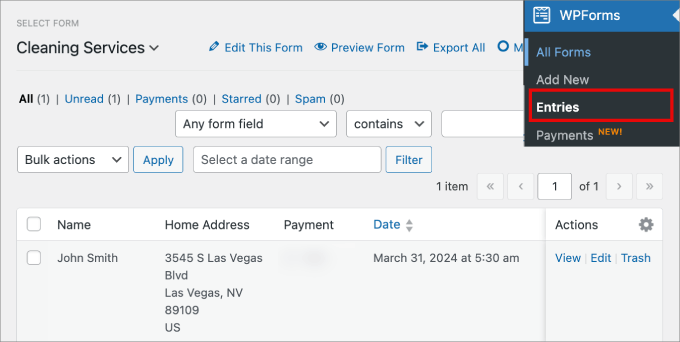 add entries in wpforms add entries in wpforms