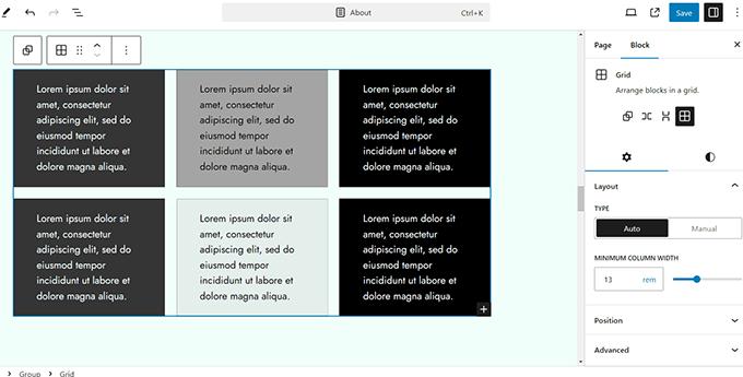 New grid block in WordPress 6.6 New grid block in WordPress 6.6