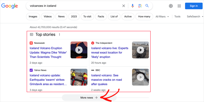 Google News Featured Snippet Google News Featured Snippet