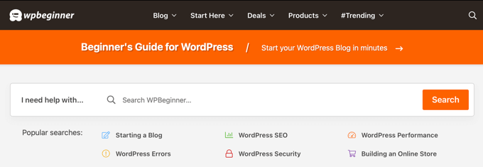 The WPBeginner Header The WPBeginner Header