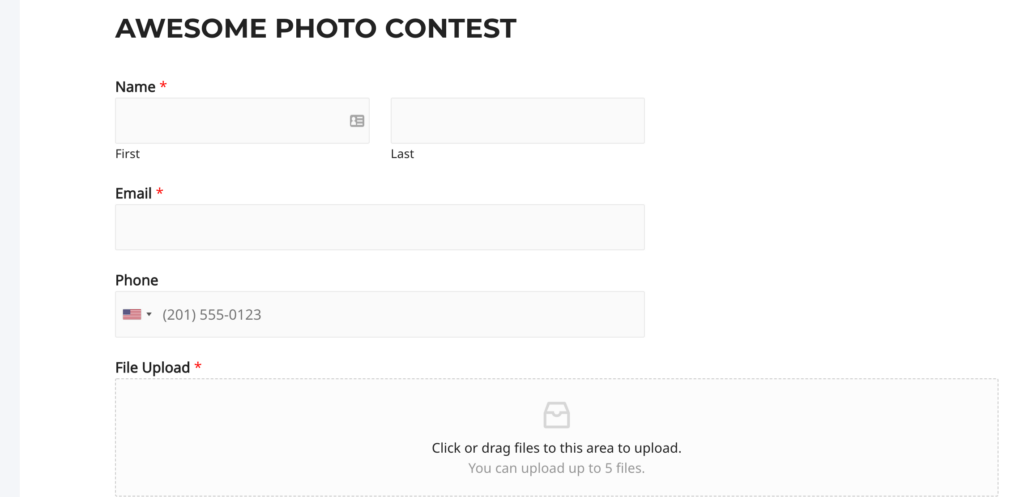 File upload form File upload form