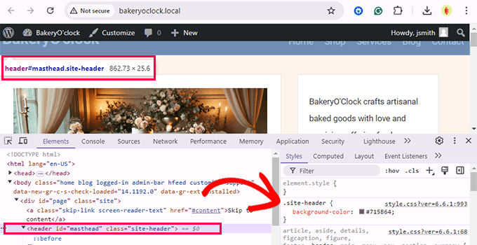 Locate CSS classes to target Locate CSS classes to target