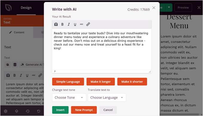 Example of a text made with SeedProd AI content generator Example of a text made with SeedProd AI content generator