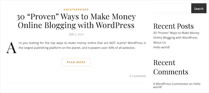 The WordPress More block The WordPress More block