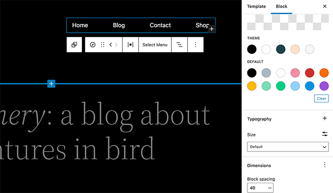Navigation menu block Navigation menu block