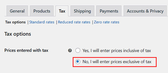 Choose to enter taxes inclusively or exclusively Choose to enter taxes inclusively or exclusively