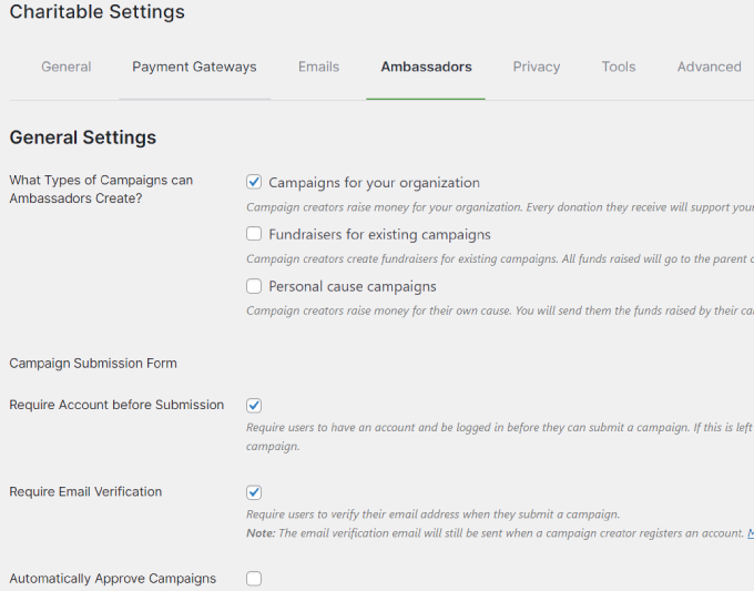 ambassador-settings ambassador settings