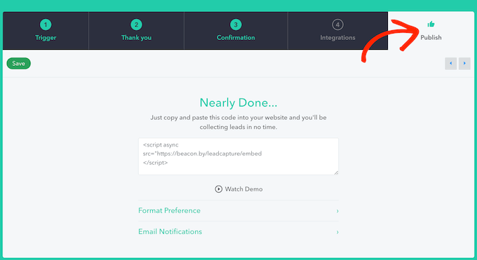 Publishing an opt-in form Publishing an opt-in form