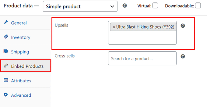 Add products in the Upsell section Add products in the Upsell section