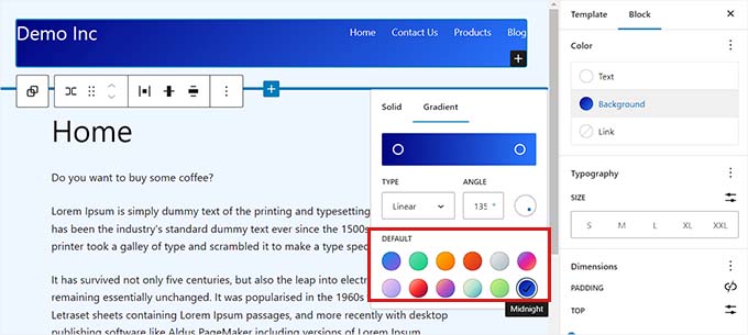 Create a gradient header Create a gradient header