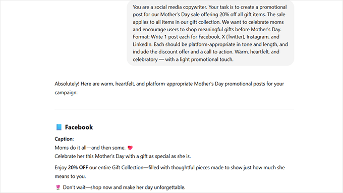 Writing social media posts using AI Writing social media posts using AI