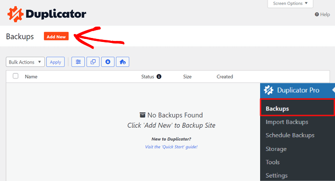 Create a backup with Duplicator Create a backup with Duplicator