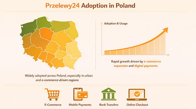 Prezelewy25 adoption in Poland Przelewy24 adoption in Poland