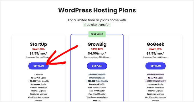 SiteGround pricing plans SiteGround pricing plans