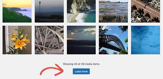 Load more button in Media Library Load more button in Media Library