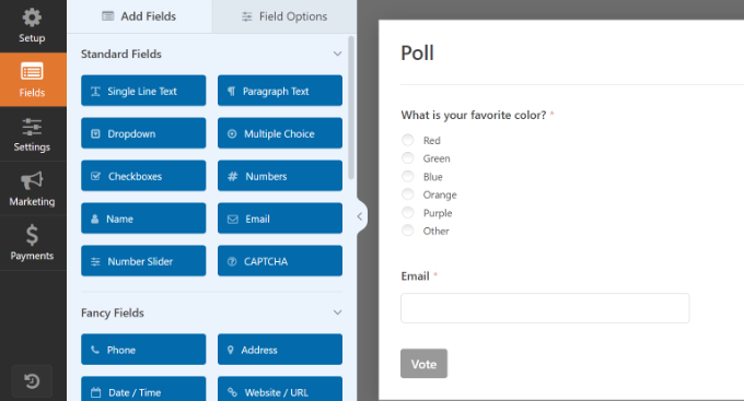 Edit your poll form template Edit your poll form template