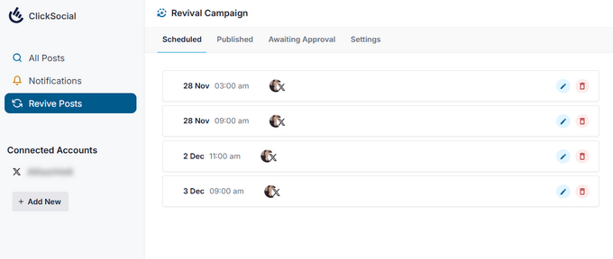 Scheduled revival campaign Scheduled revival campaign