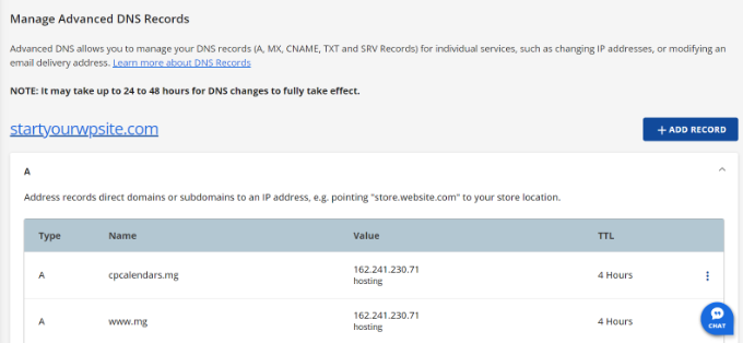 Manage advanced DNS records in bluehost Manage advanced DNS records in Bluehost