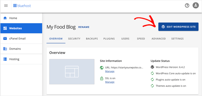 Bluehost Dashboard - log in to WordPress Bluehost Dashboard - log in to WordPress