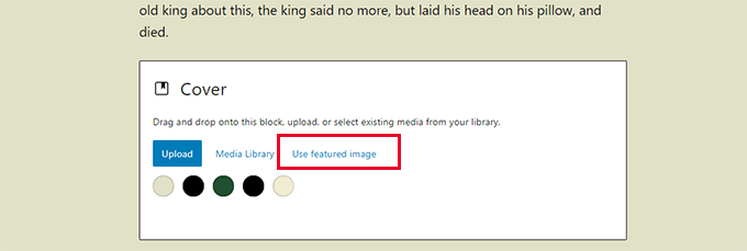 Featured image in cover block Featured image in cover block